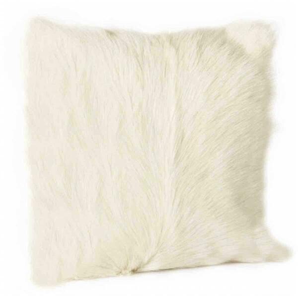 Moes Home Collection Goat Fur Pillow, Natural - 16 x 16 x 1 in., 2PK XU-1003-24